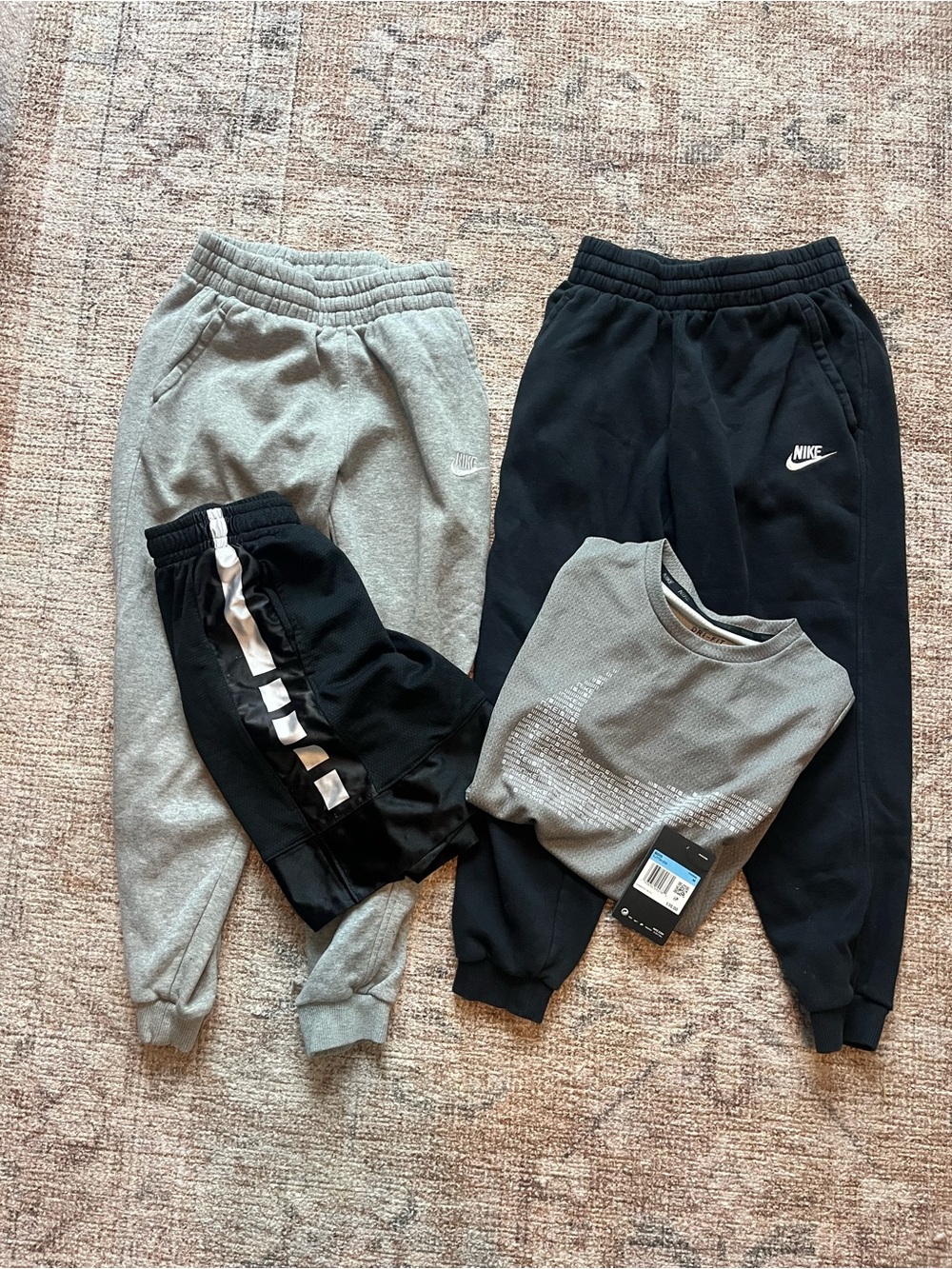 Nike Kids' Black & Gray Jogger Pants and Top Lot